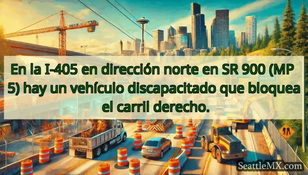 En la I-405 en dirección norte en SR 900 (MP 5)