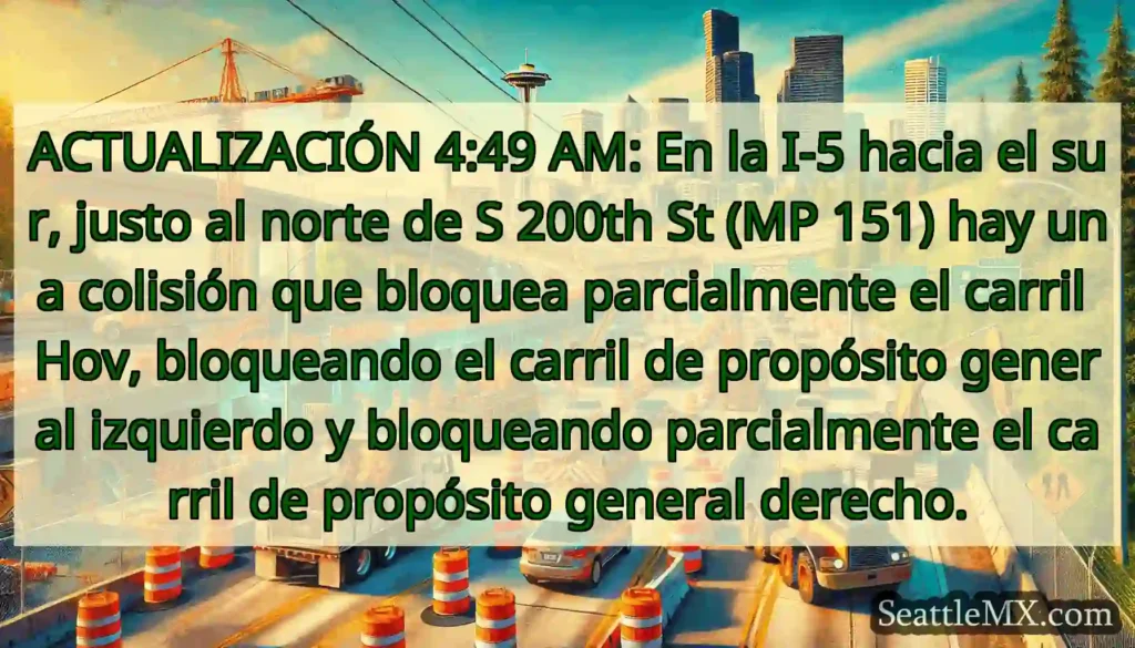 ACTUALIZACIÓN 4:49 AM: En la I-5 hacia el sur,