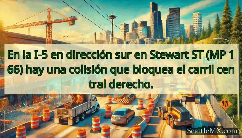 En la I-5 en dirección sur en Stewart ST (MP 166)
