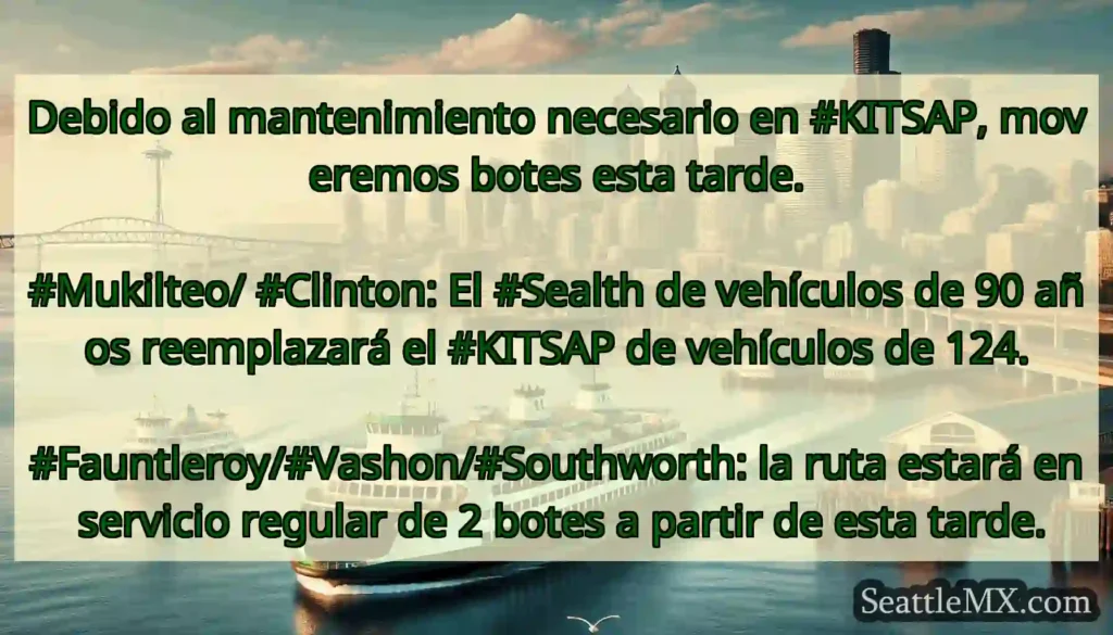 Debido al mantenimiento necesario en #KITSAP,
