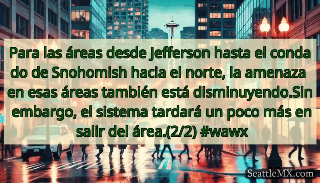 Para las áreas desde Jefferson hasta el condado