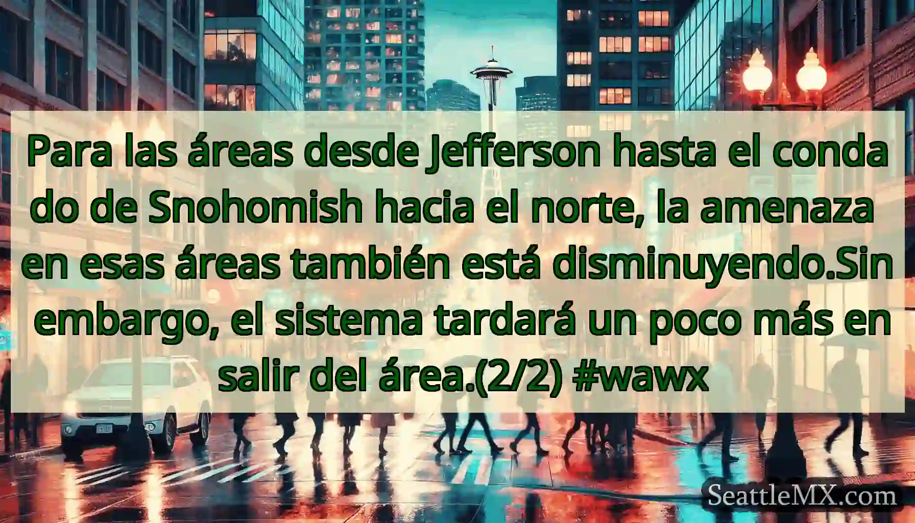 Para las áreas desde Jefferson hasta el condado