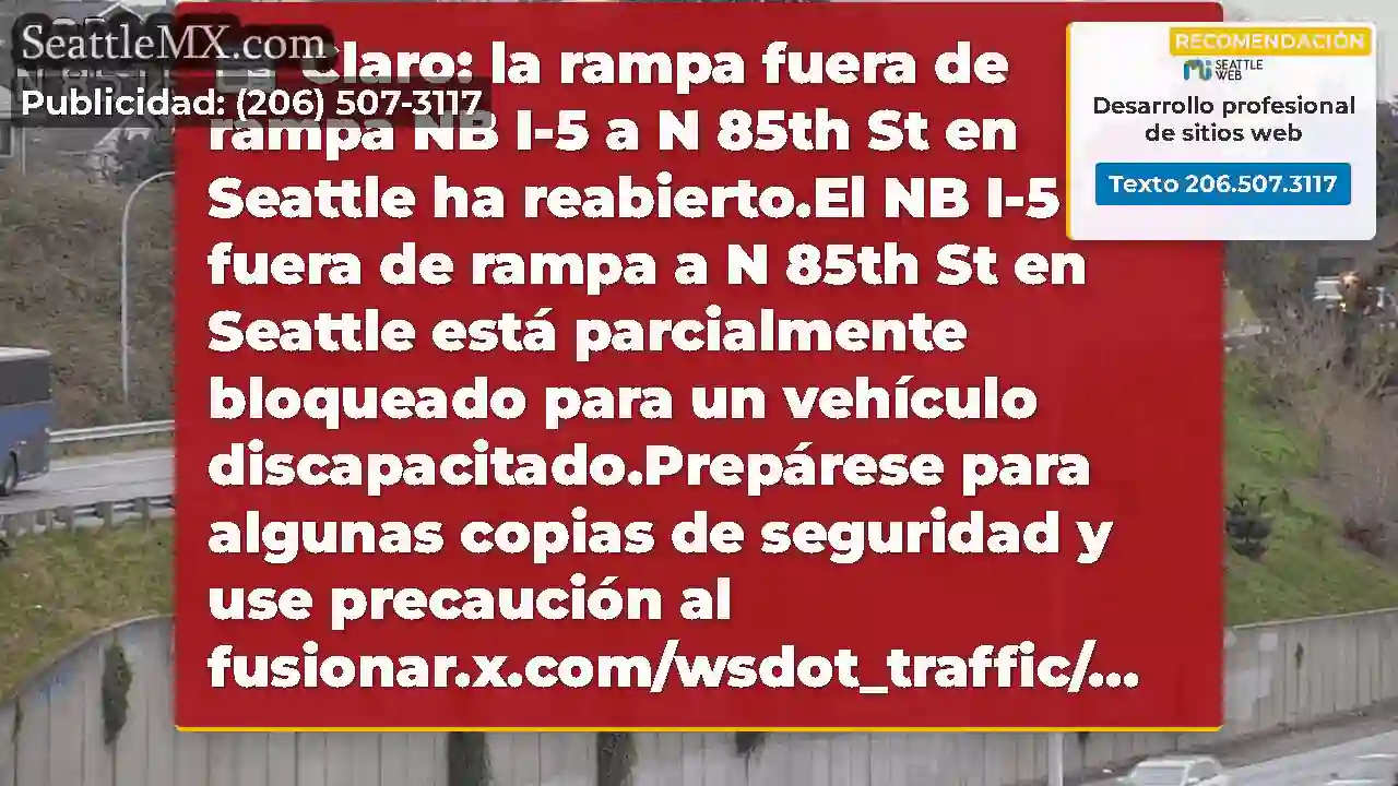 Claro: la rampa fuera de rampa NB I-5 a N 85th St