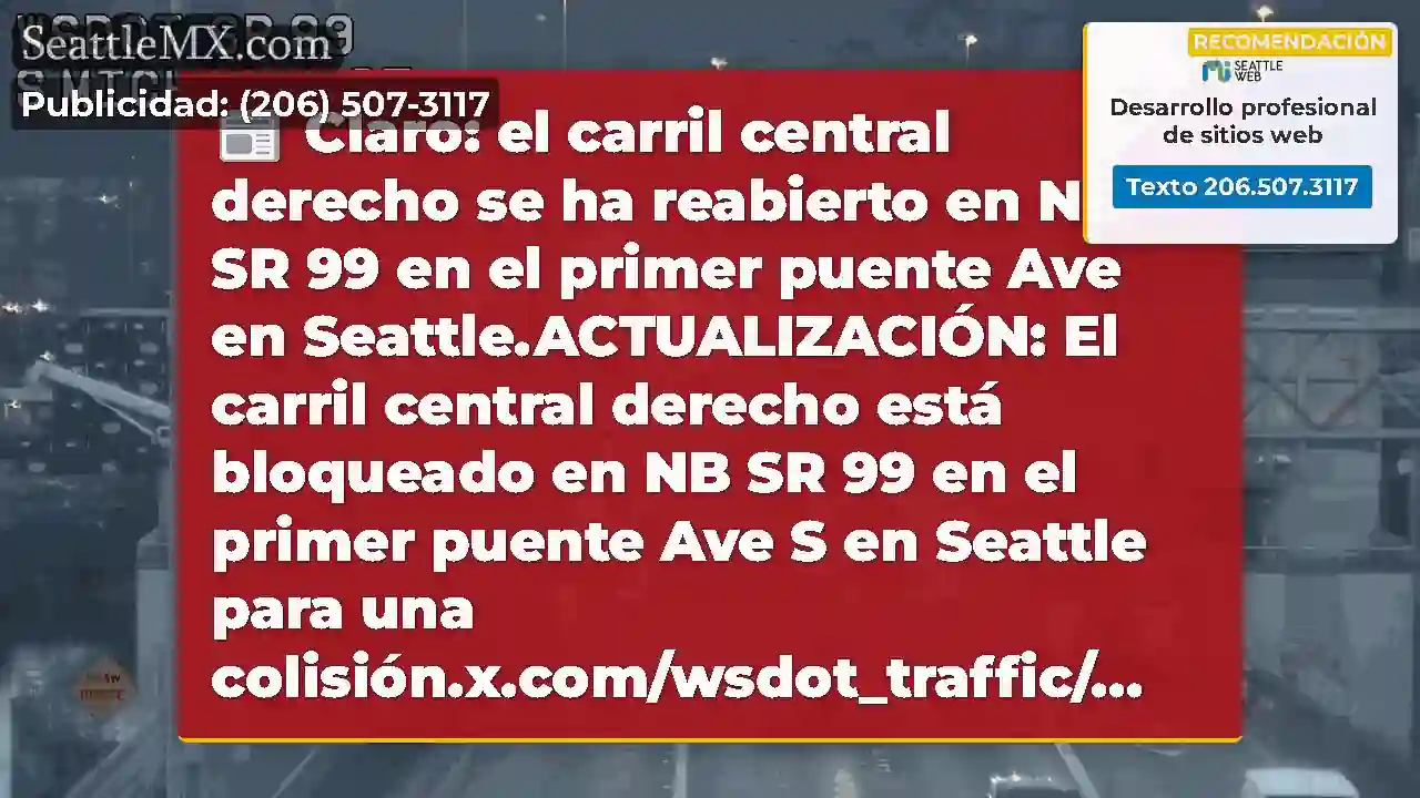 Claro: el carril central derecho se ha reabierto