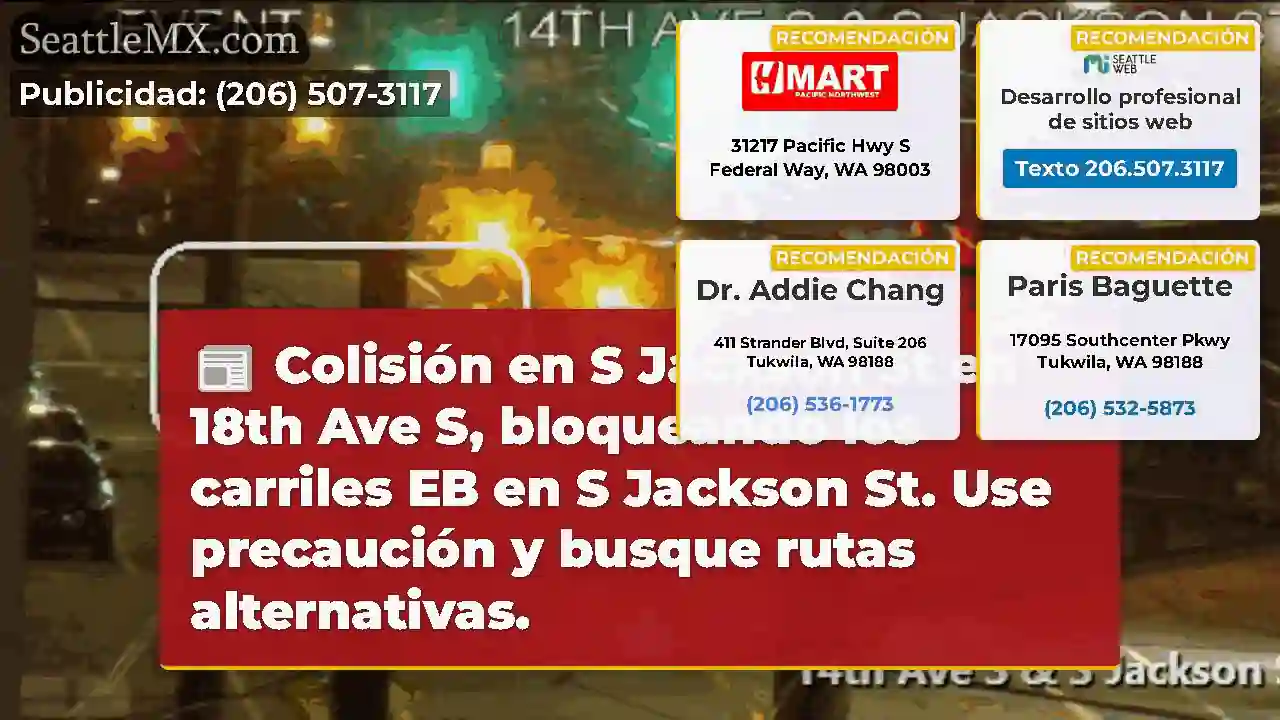 Colisión en S Jackson St en 18th Ave S,
