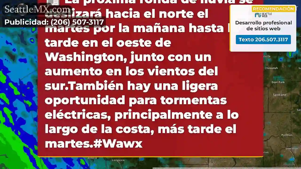La próxima ronda de lluvia se deslizará hacia el