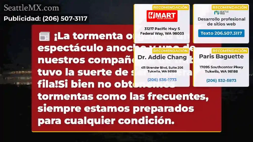 ¡La tormenta organizó un espectáculo anoche y uno