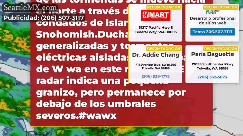 750 pm: El borde de ataque de las tormentas se