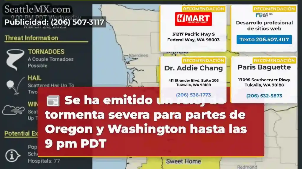Se ha emitido un reloj de tormenta severa para