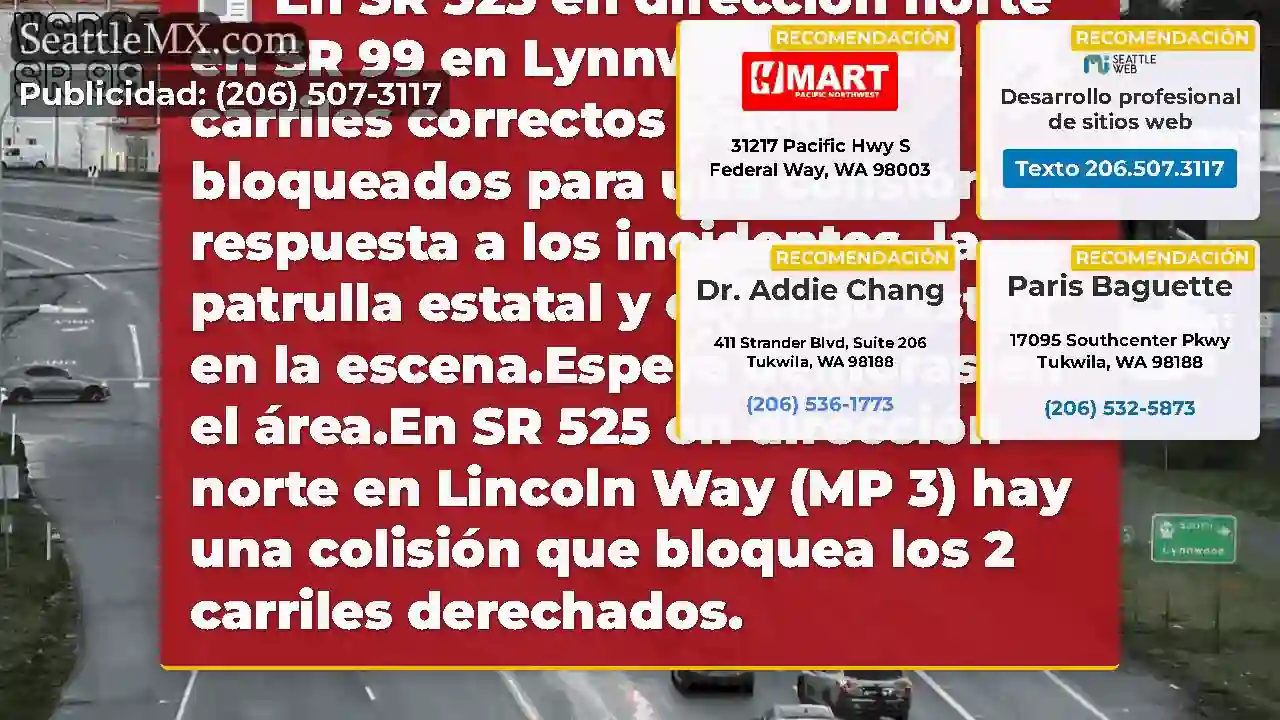 En SR 525 en dirección norte en SR 99 en