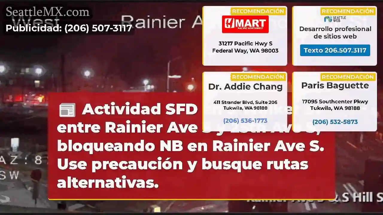 Actividad SFD en S Walker St entre Rainier Ave S