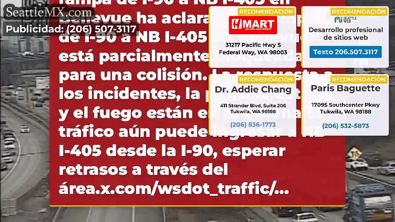 Limpiado: La colisión en la rampa de I-90 a NB
