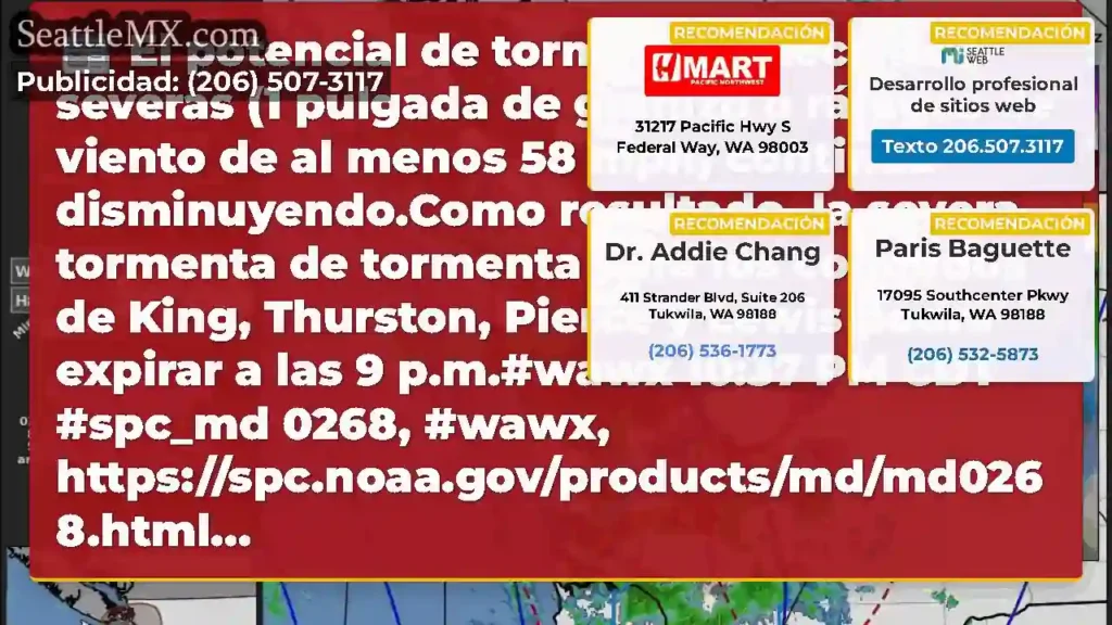 El potencial de tormentas eléctricas severas (1