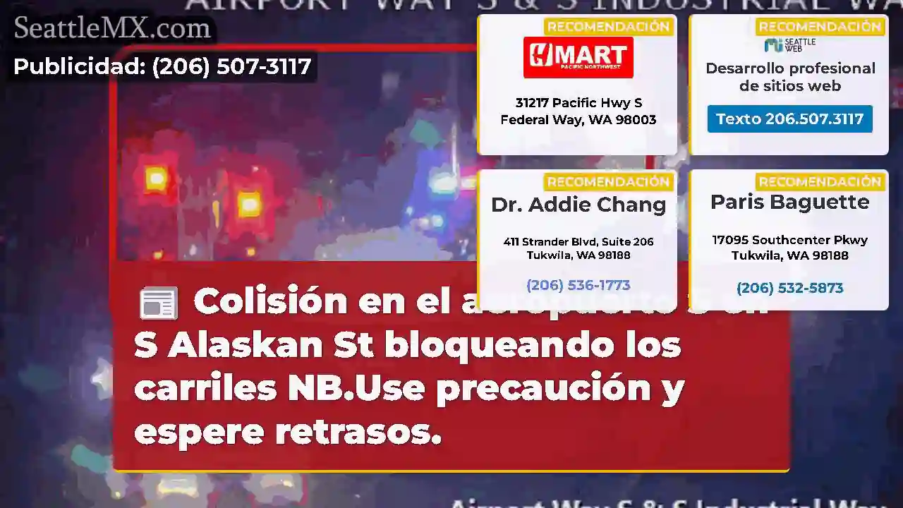 Colisión en el aeropuerto S en S Alaskan St