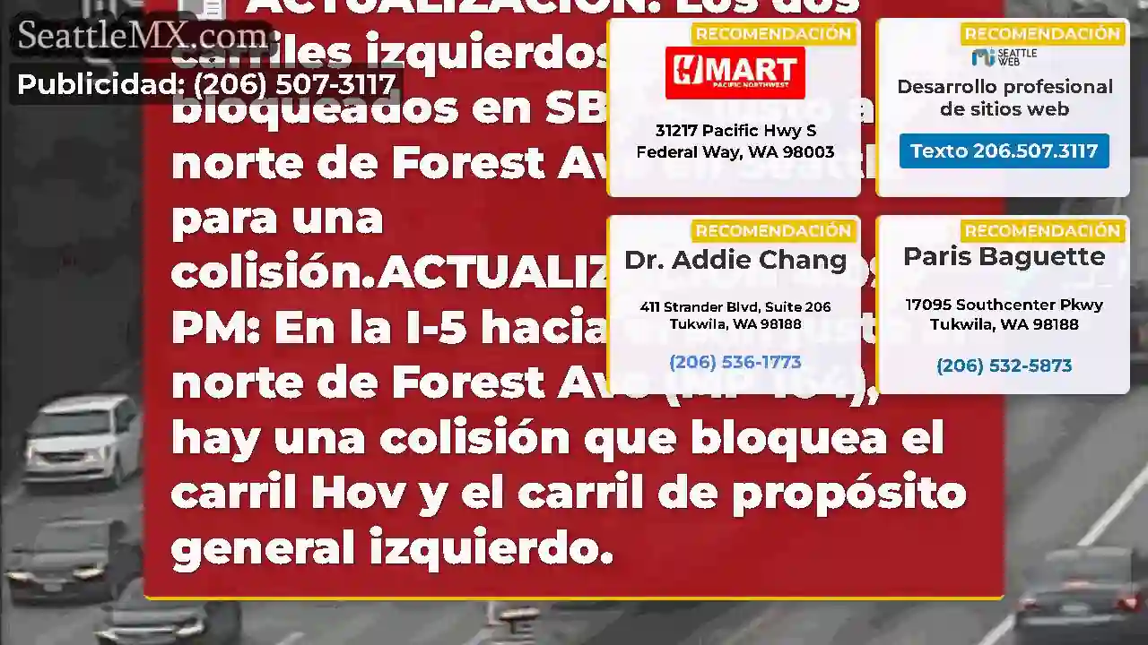 ACTUALIZACIÓN: Los dos carriles izquierdos están