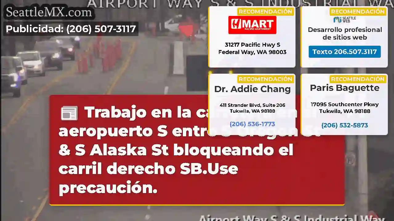 Trabajo en la carretera en el aeropuerto S entre
