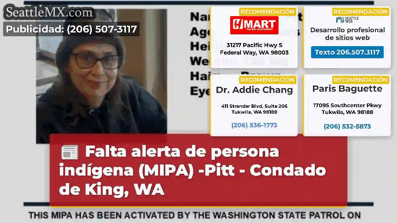 Falta alerta de persona indígena (MIPA) -Pitt -