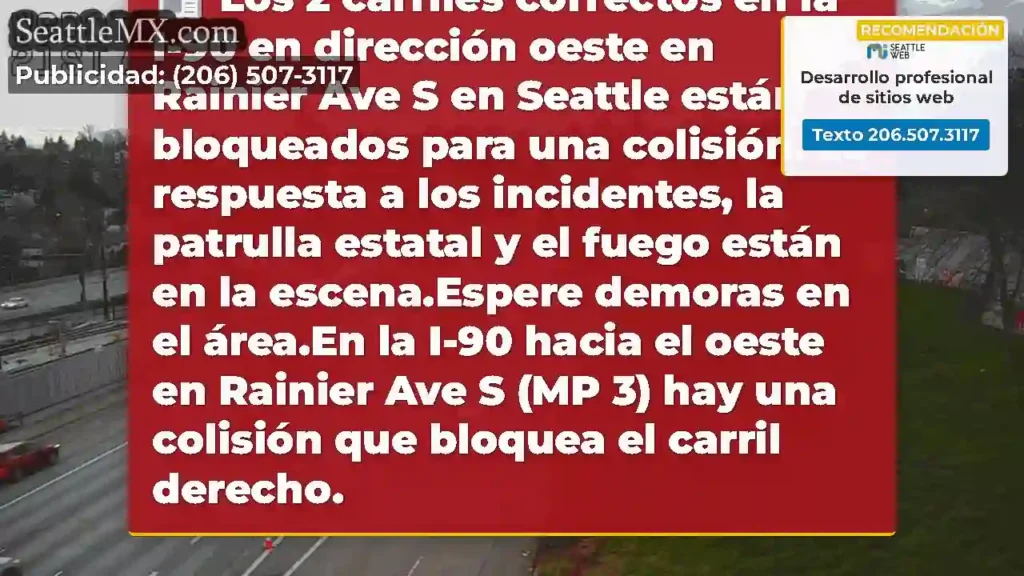 Los 2 carriles correctos en la I-90 en dirección
