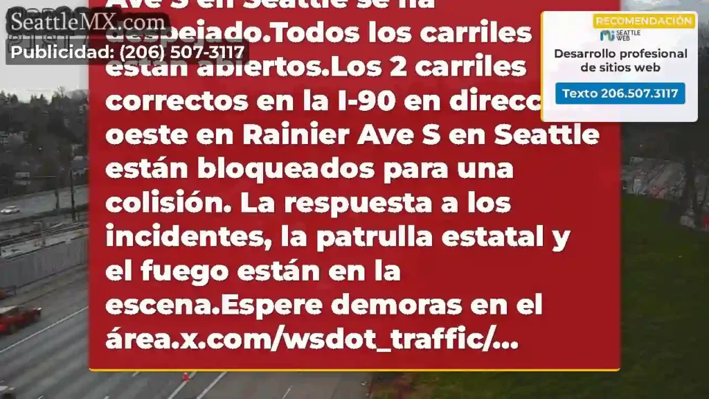 Claro: esta colisión en la I-90 en dirección