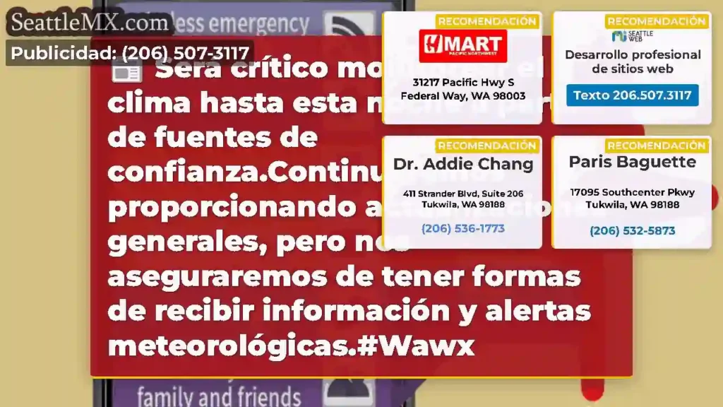 Será crítico monitorear el clima hasta esta noche