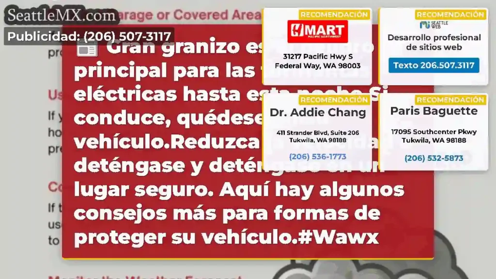 Gran granizo es el peligro principal para las