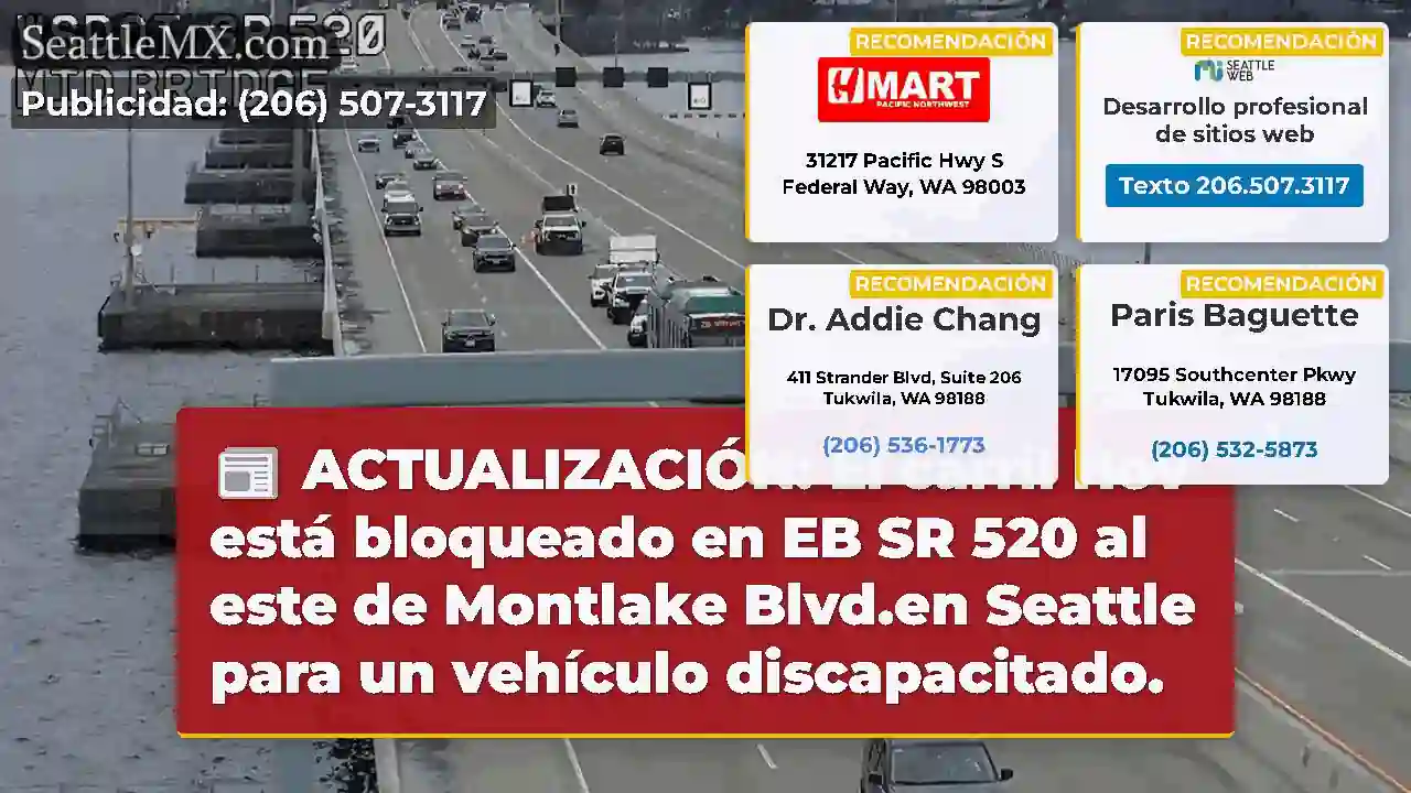 ACTUALIZACIÓN: El carril Hov está bloqueado en EB