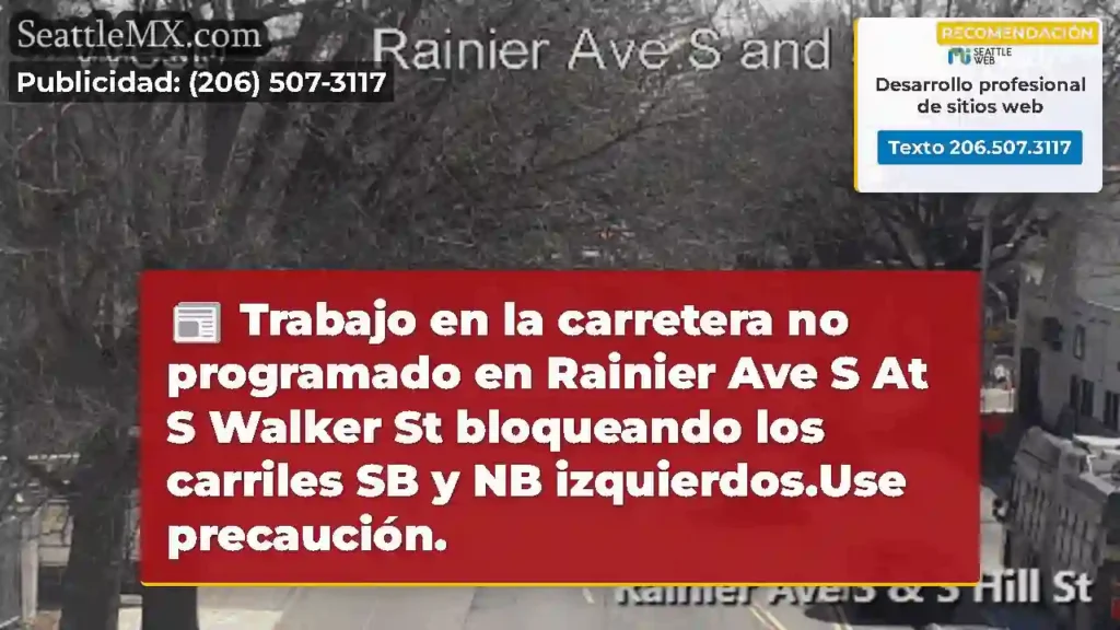 Trabajo en la carretera no programado en Rainier