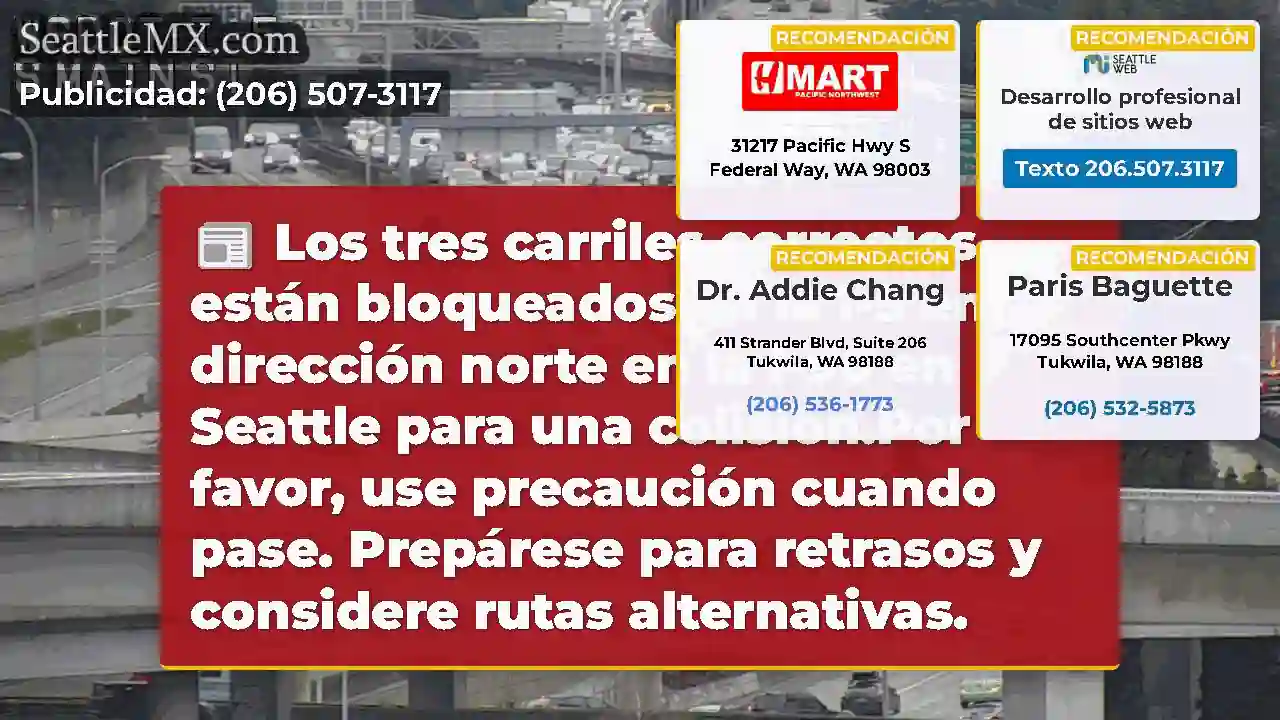 Los tres carriles correctos están bloqueados en