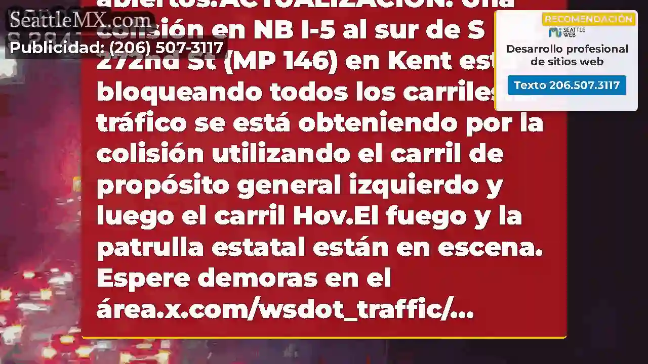 Limpiado: La colisión en NB I 5 al sur de la