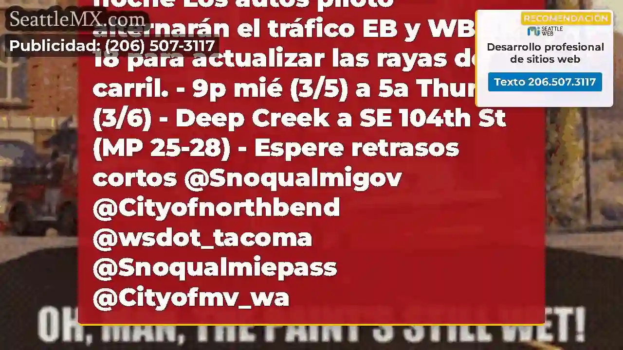 Reducción de Sr 18 Lane esta noche