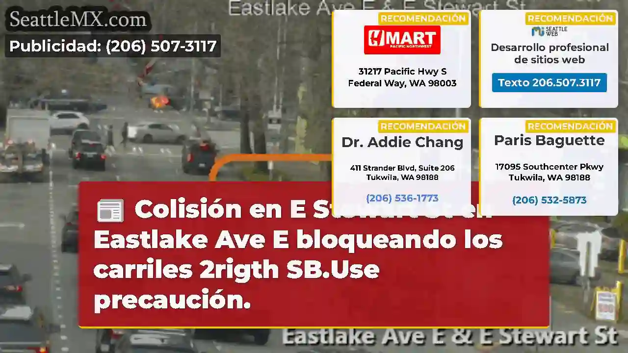 Colisión en E Stewart St en Eastlake Ave E
