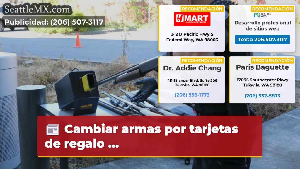 Cambiar armas por tarjetas de regalo ...
