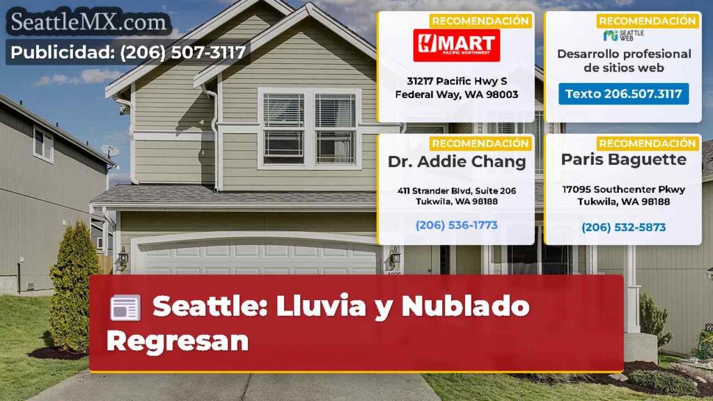 Seattle: Lluvia y Nublado Regresan