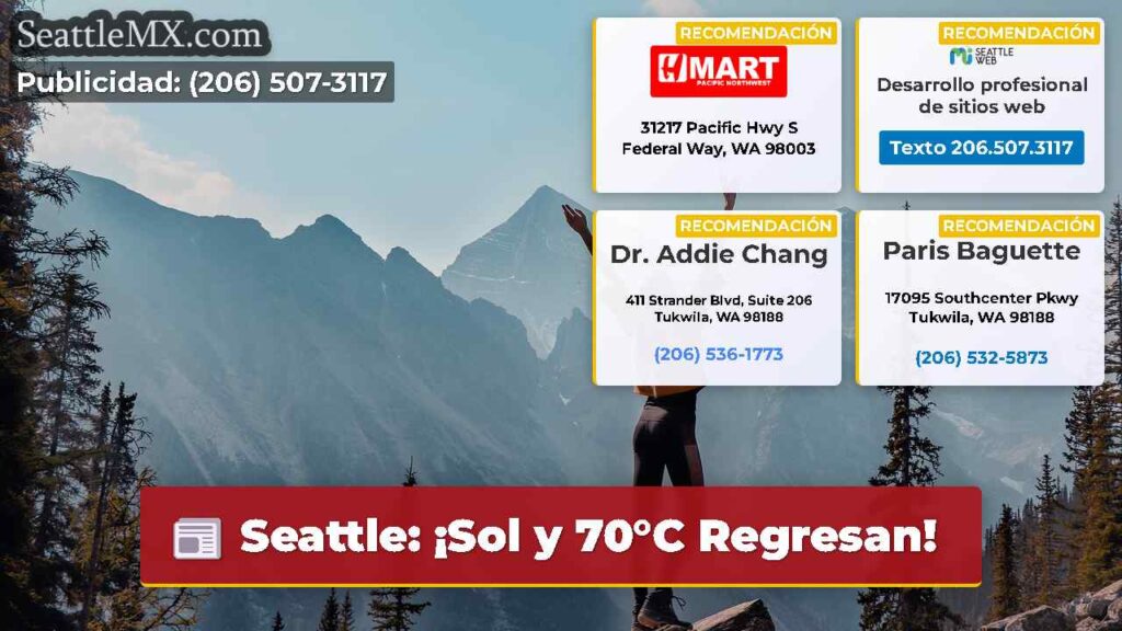 Seattle: ¡Sol y 70°C Regresan!