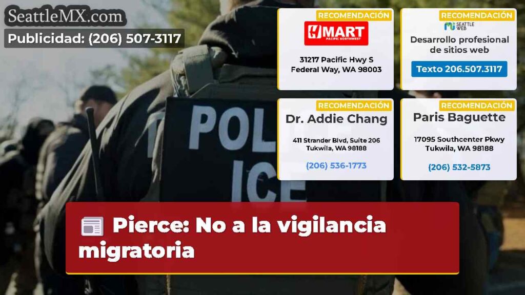 Pierce: No a la vigilancia migratoria