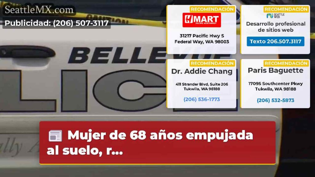 Mujer de 68 años empujada al suelo, r...