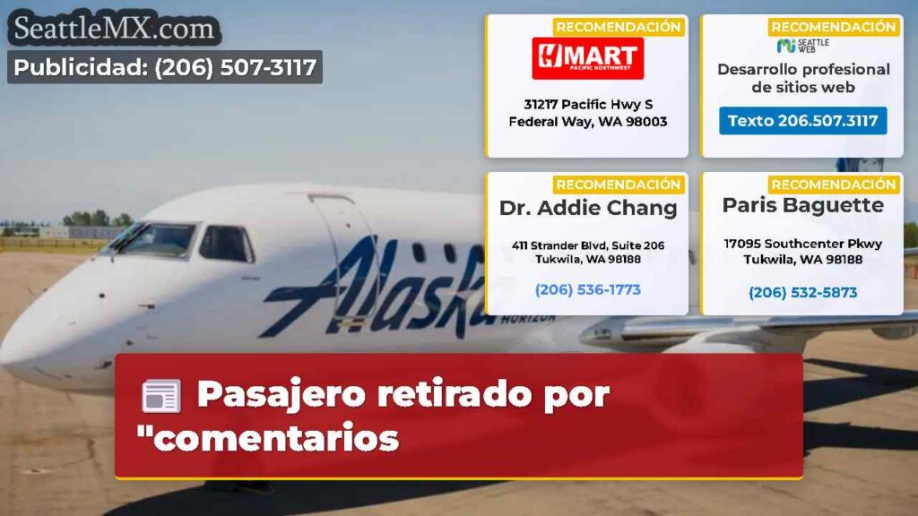 Pasajero retirado por "comentarios