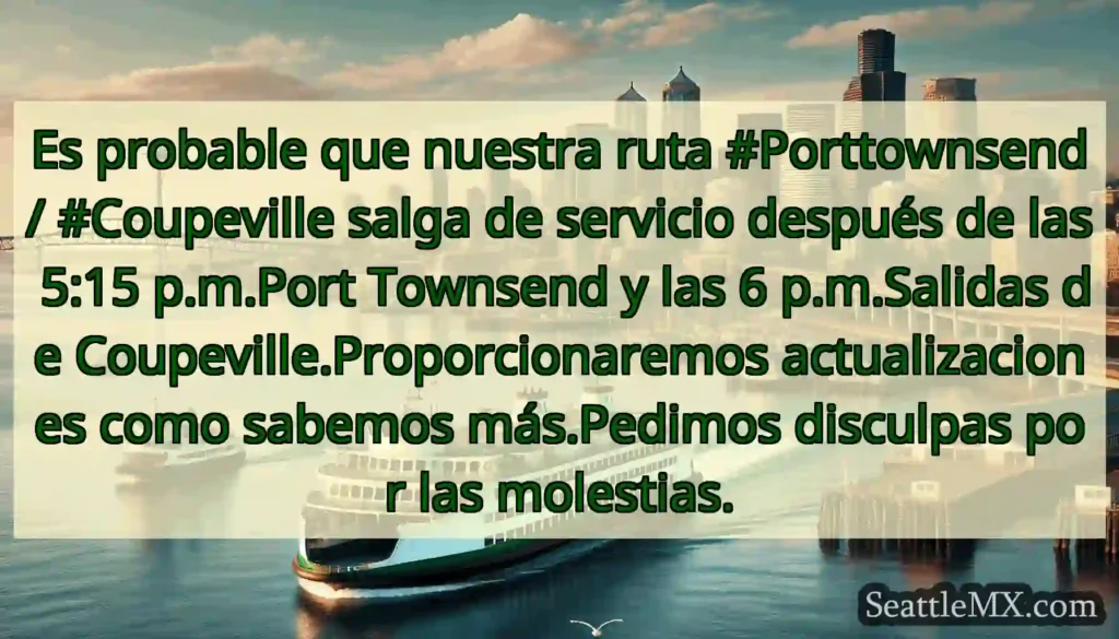Es probable que nuestra ruta #Porttownsend/