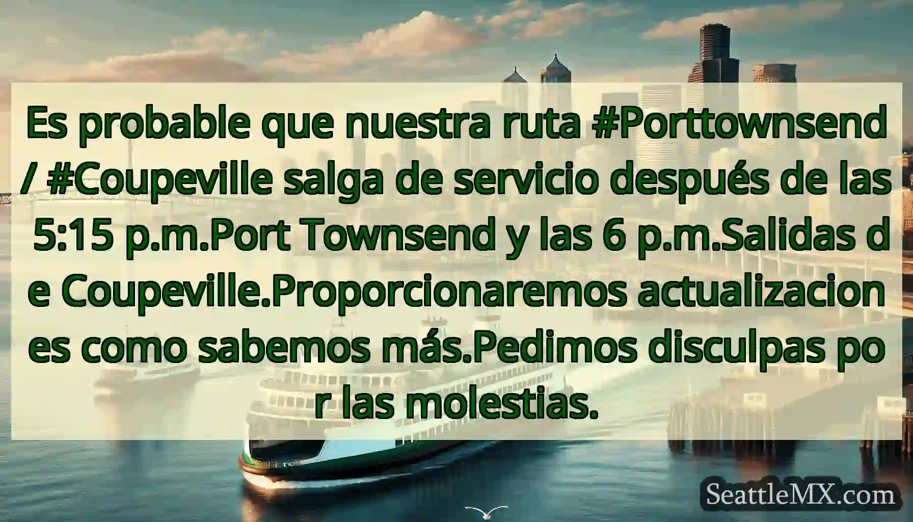 Es probable que nuestra ruta #Porttownsend/