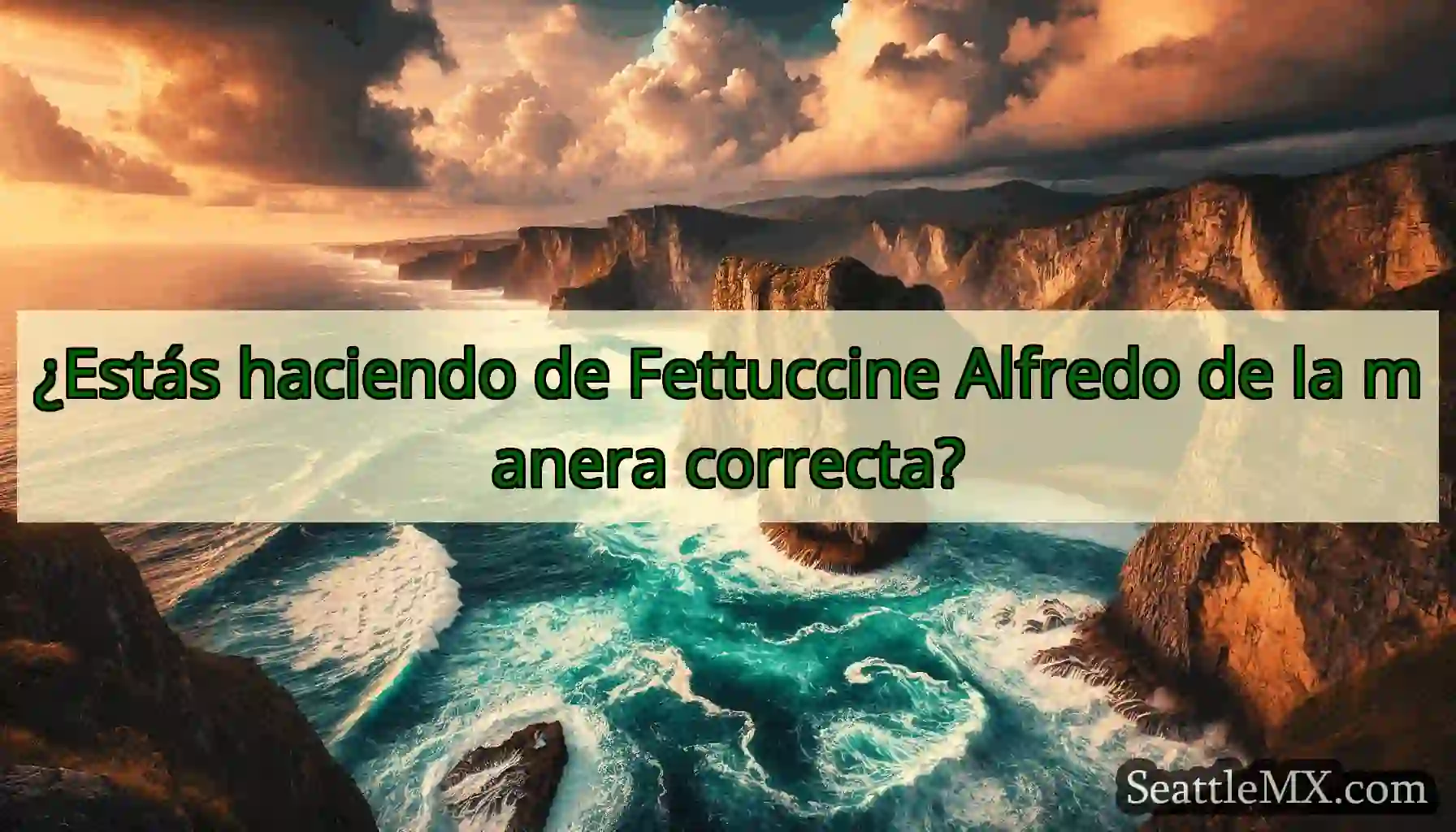 ¿Estás haciendo de Fettuccine Alfredo de la