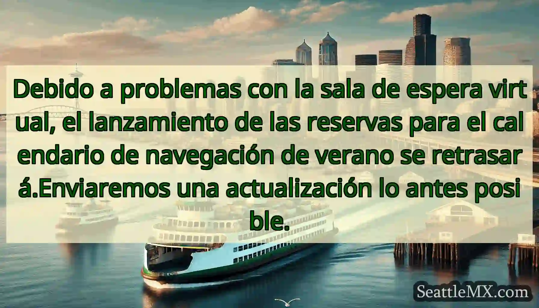 Debido a problemas con la sala de espera virtual,