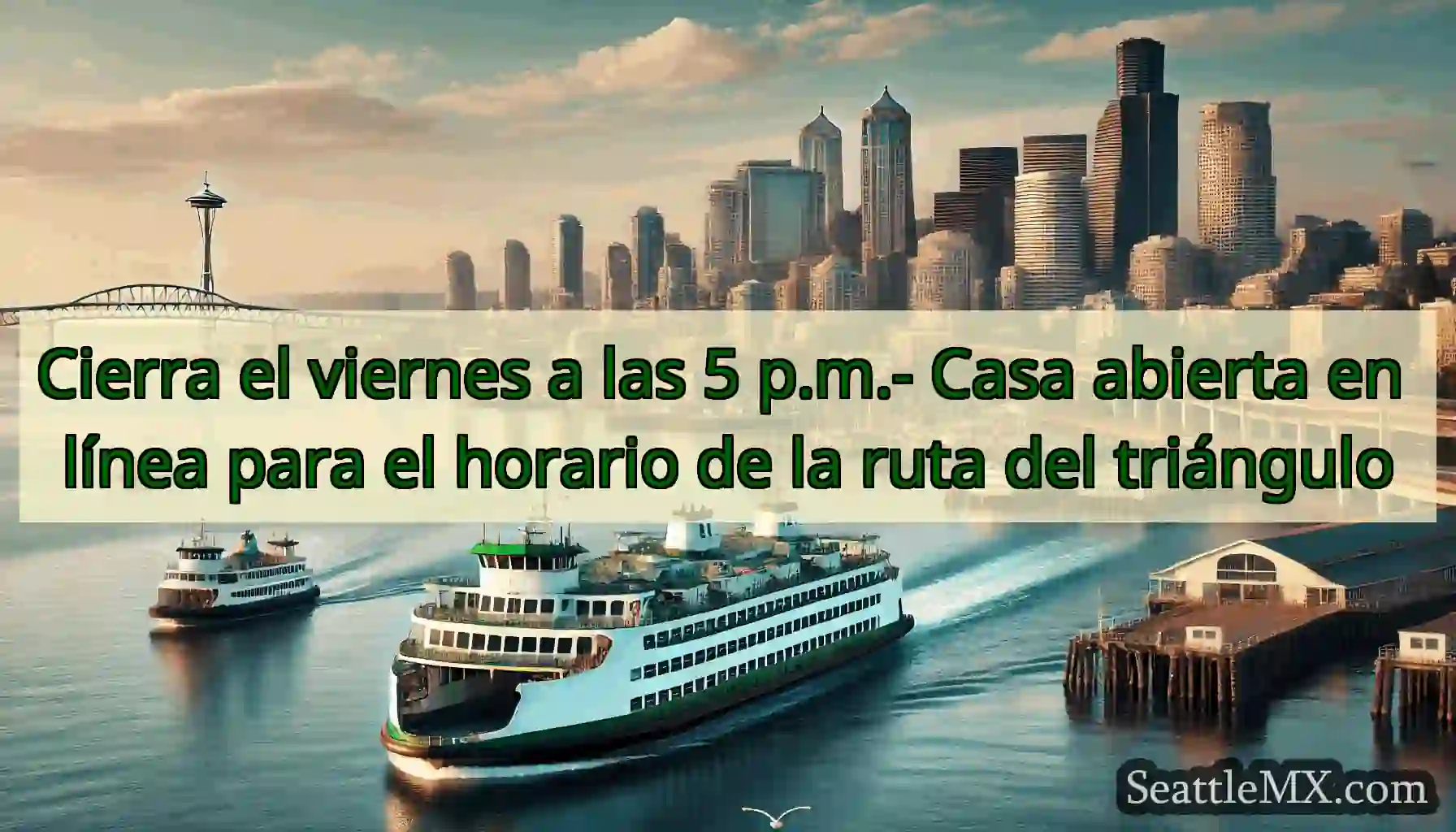 Cierra el viernes a las 5 p.m.- Casa abierta en