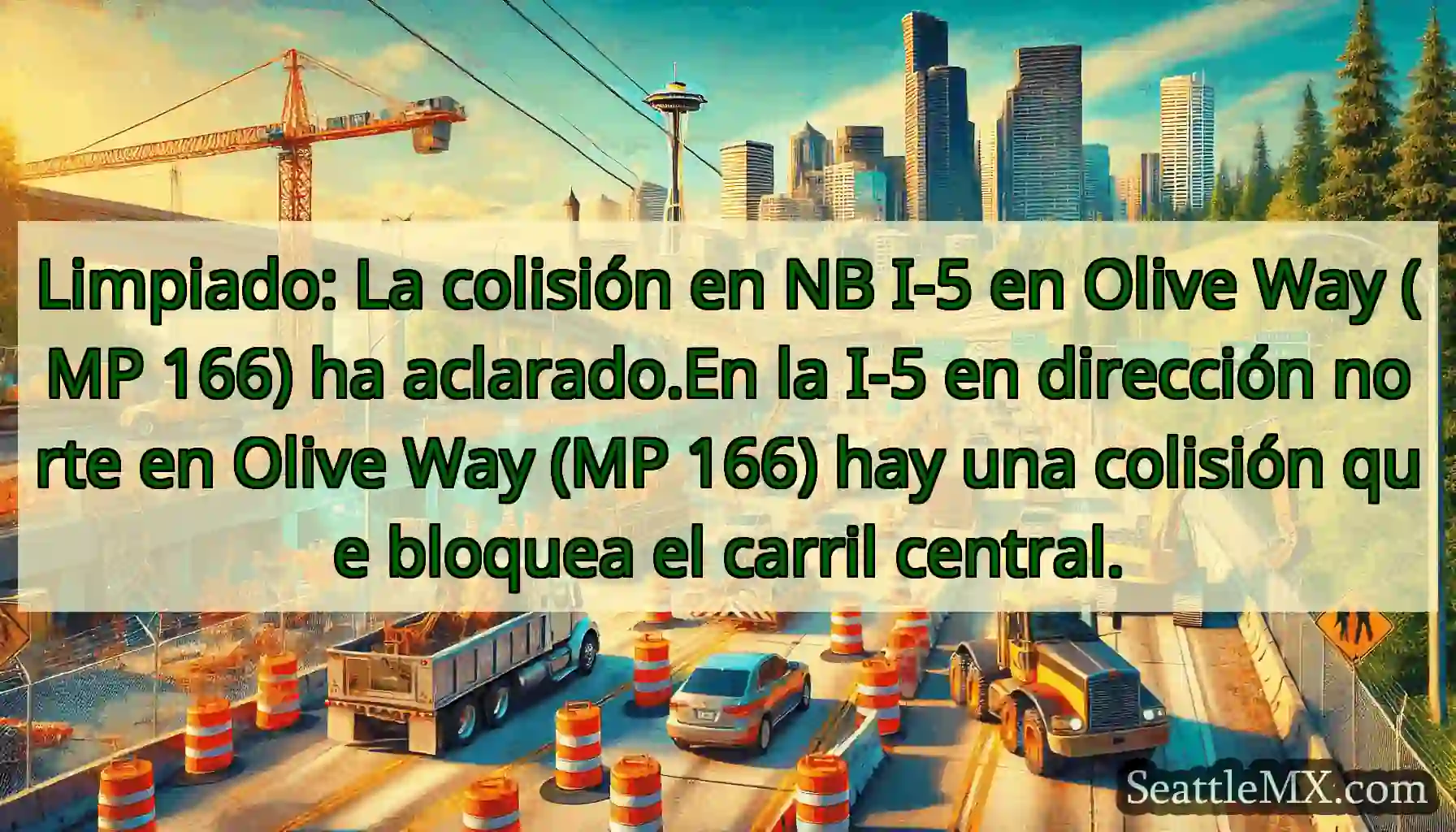 Limpiado: La colisión en NB I-5 en Olive Way (MP