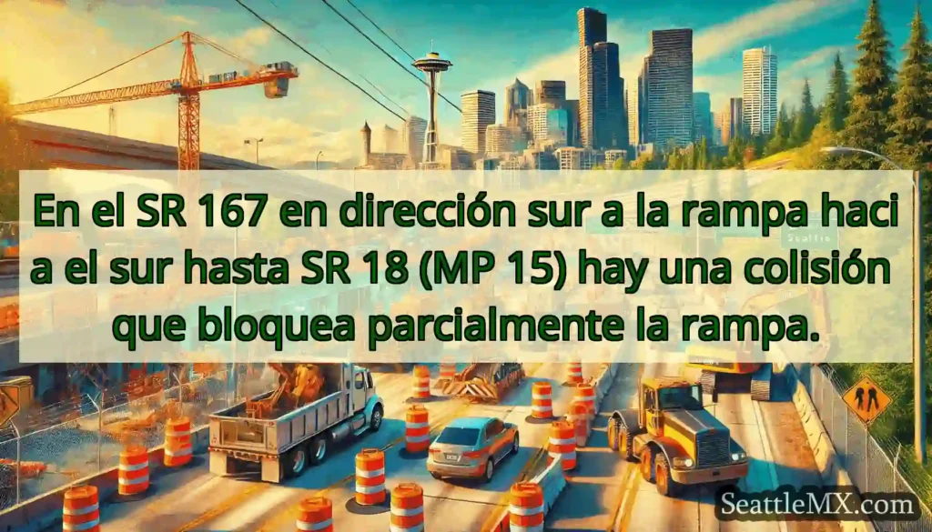 En el SR 167 en dirección sur a la rampa hacia el