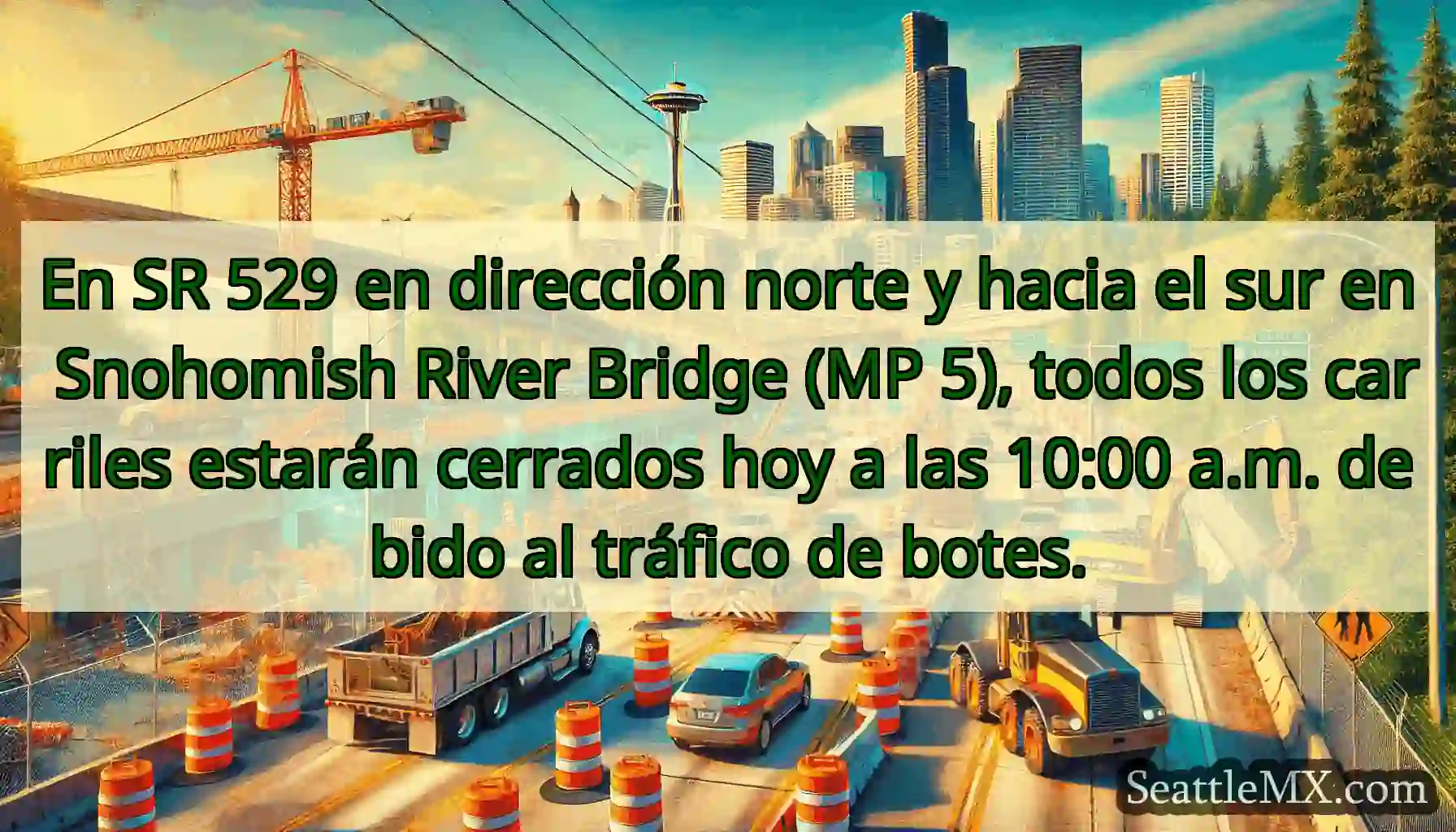 En SR 529 en dirección norte y hacia el sur en