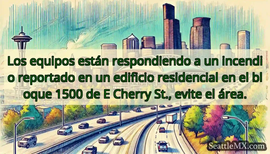 Los equipos están respondiendo a un incendio