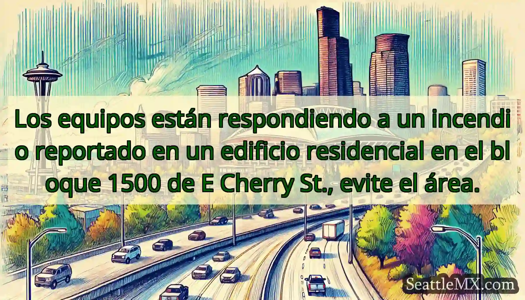 Los equipos están respondiendo a un incendio