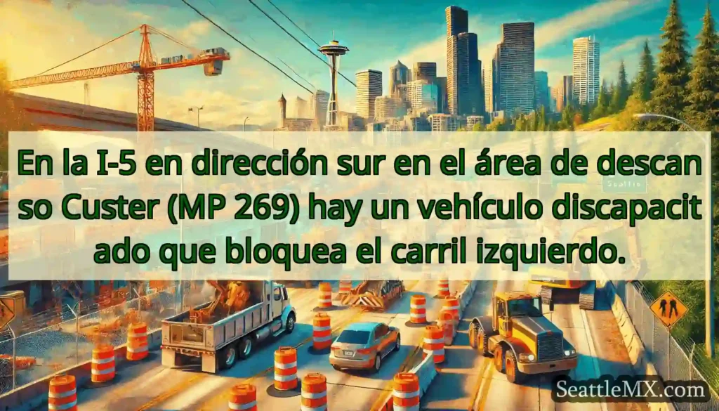 En la I-5 en dirección sur en el área de descanso