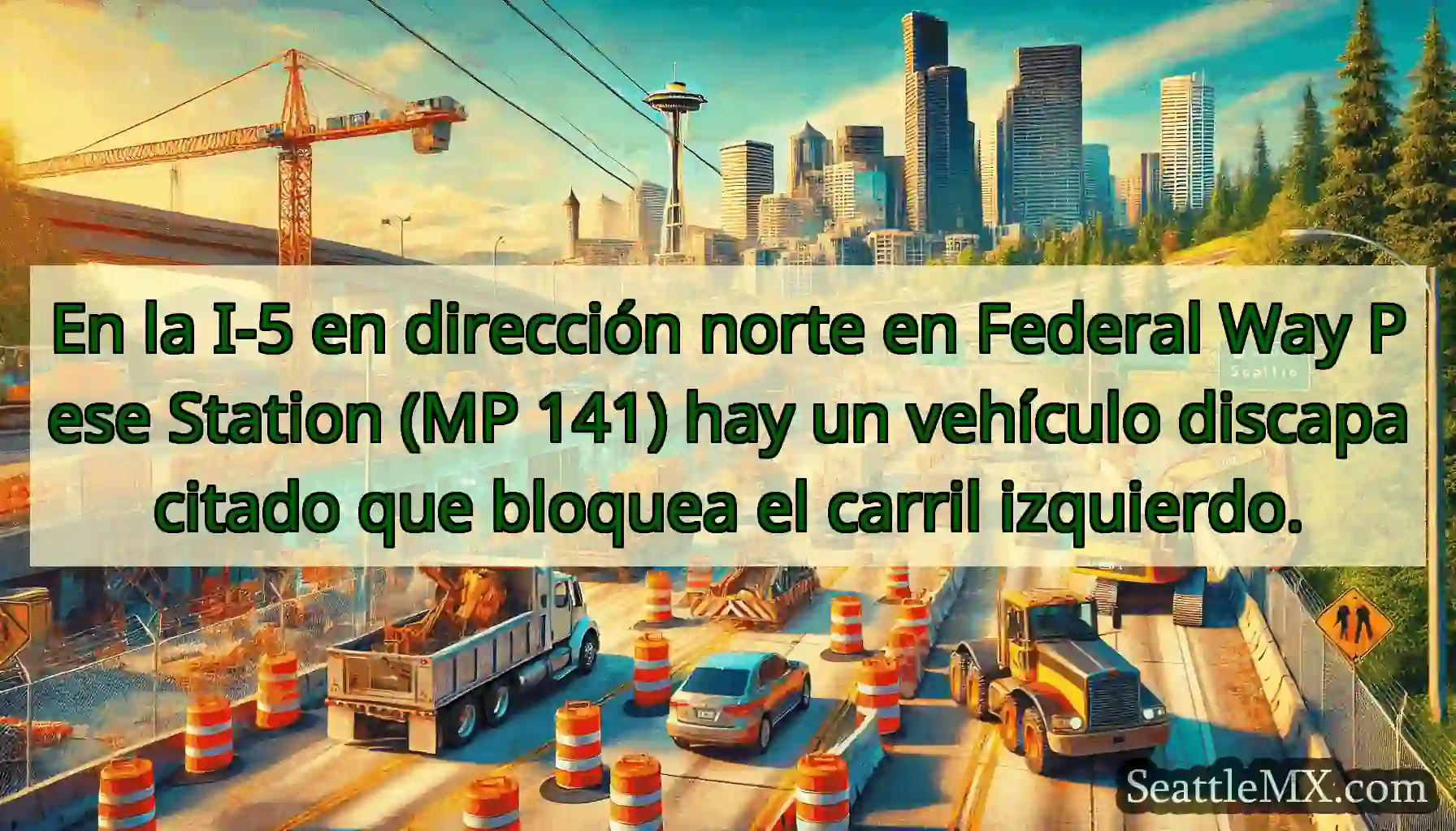 En la I-5 en dirección norte en Federal Way Pese
