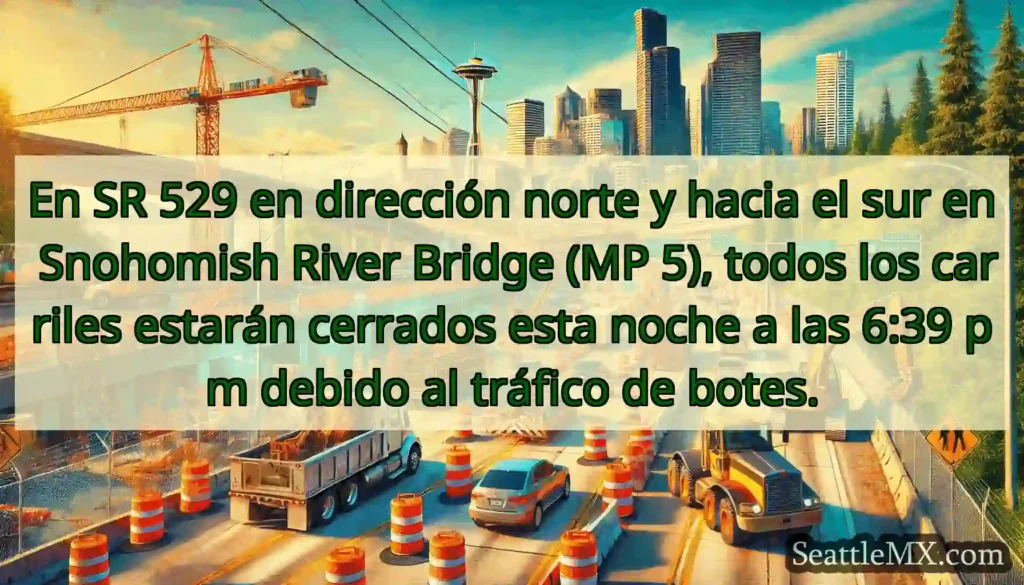 En SR 529 en dirección norte y hacia el sur en